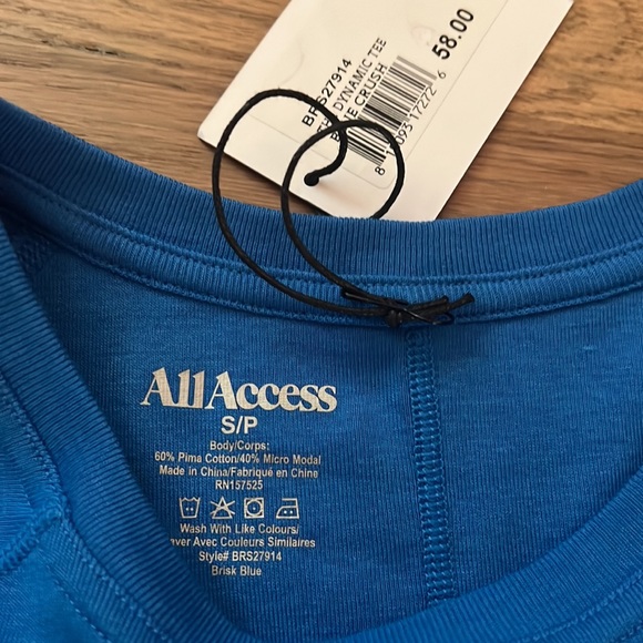NWT Bandier All Access Dynamic Tee Size Small - Picture 2 of 5
